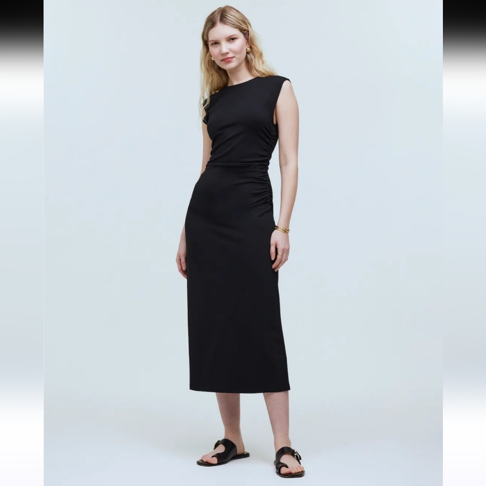Madewell Gathered Knit Midi Sleeveless All Season Dress NWT -  XXS